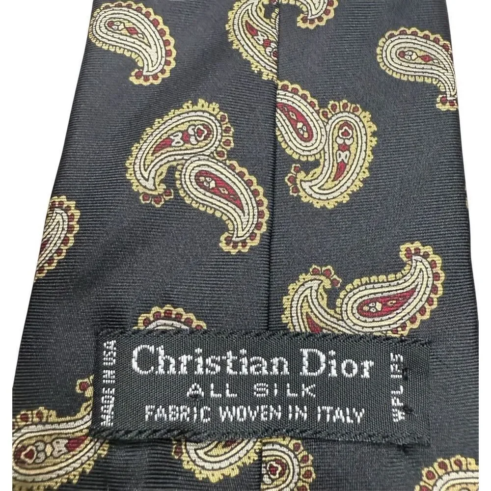 Vintage‎ Christian Dior All Silk Tie Made in USA Woven in Italy